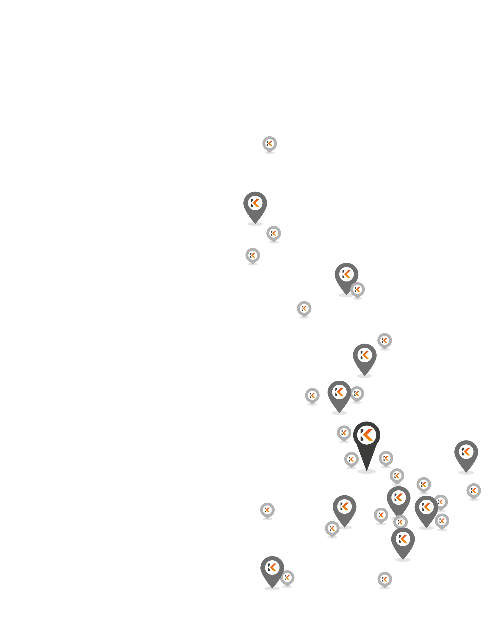 Kalamazoo UK Map White
